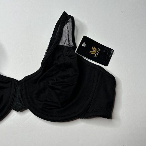 New Wacoal Black Unlined Underwire Bra 36C - Picture 2 of 7